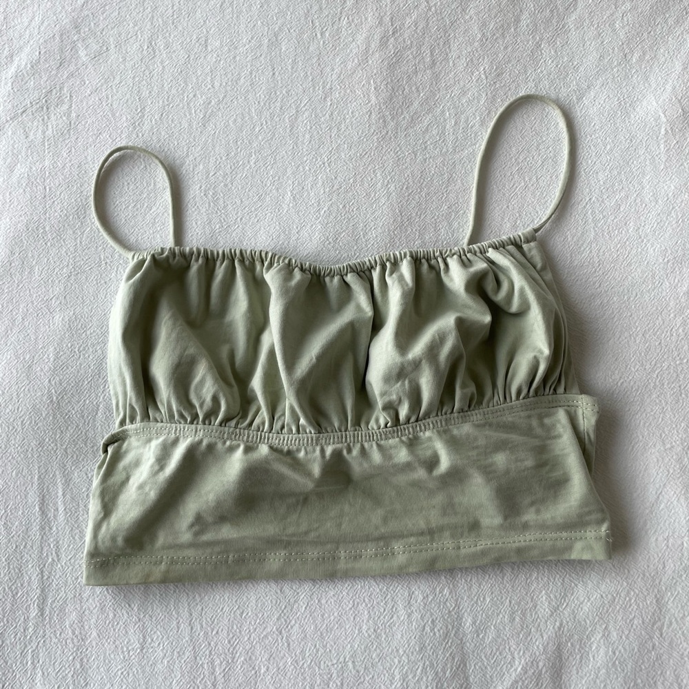 Sage Green Princess Polly Crop Top
